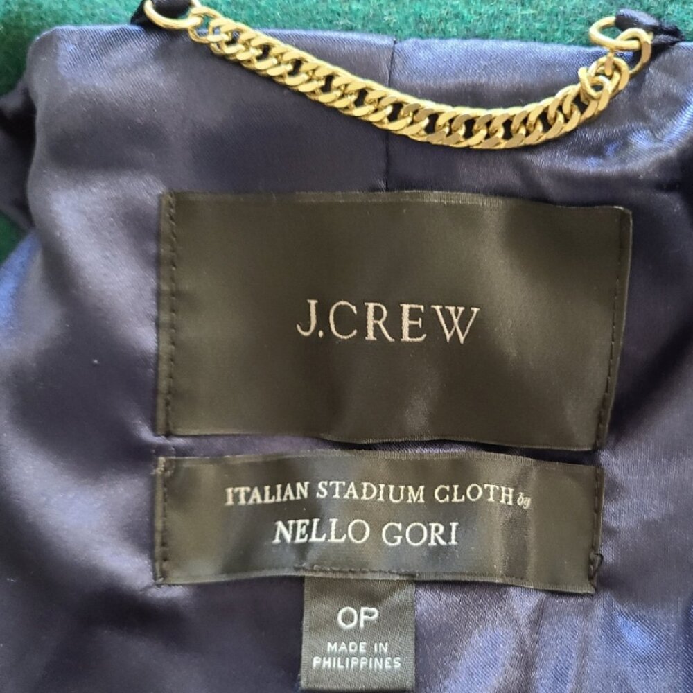 NEW NWOT! J. CREW STADIUM CLOTH by NELLO GORI STRAIGHT CUT WOOL COAT sz 0P - Picture 8 of 9